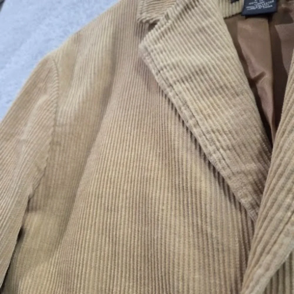 St Johns Bay Corduroy Blazer‎ Jacket Men's Medium Tan Classic Business Casual